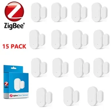 15 Pack Zigbee Window Door Sensors Smart Contact Sensors for App Home Automation