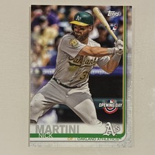 Topps 2019 Opening Day Nick Martini Rookie Oakland Athletics Baseball Card #159