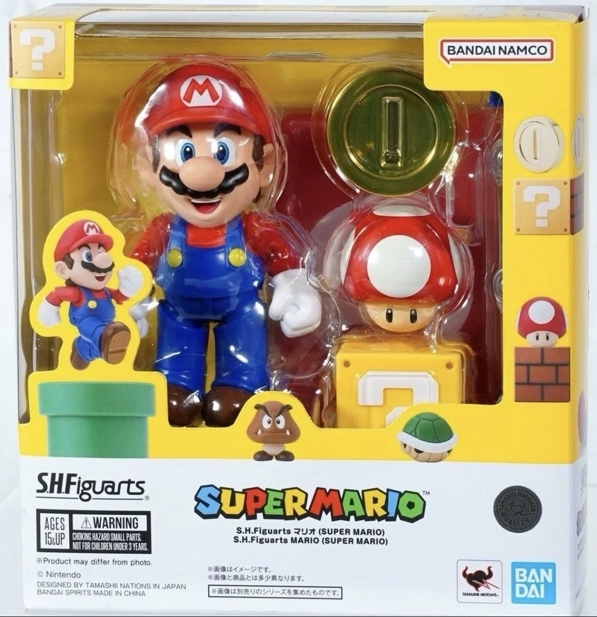 BANDAI New SUPER MARIO BROS. ソフビ Bandai Super Mario Bros. Mario TV, Movie & Video Games Action