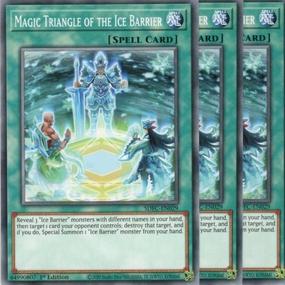 yugioh 3x Magic Triangle of the Ice Barrier SDFC-EN029 COMMON ENGLISCH