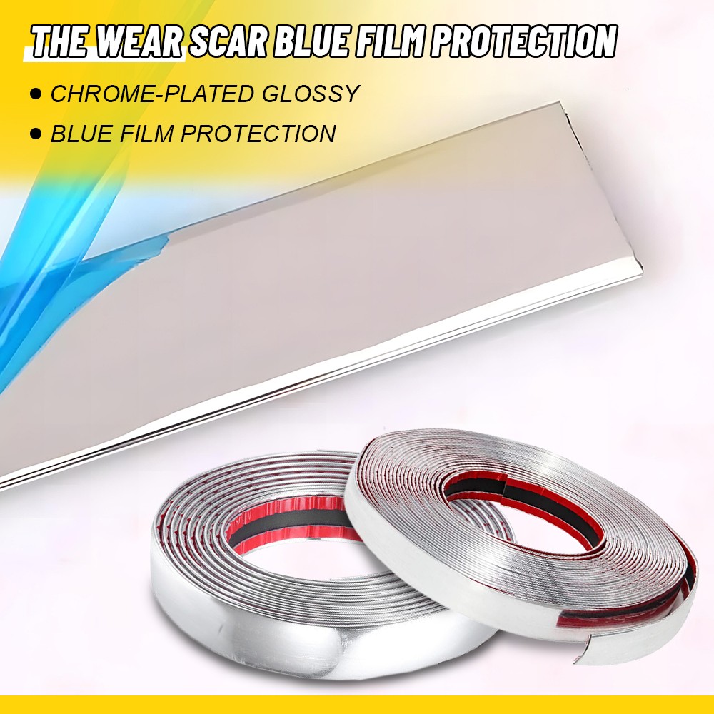 Chrome Trim Molding Strip Decoration Car Body Door Side Protector 16.4 feet