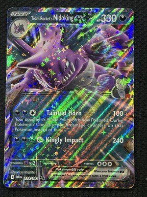 Pokémon Team Rocket's Nidoking ex 119/182 Sv10 Destined Rivals Holo 330HP