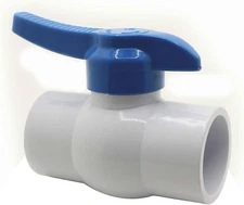 Thrifco 6415218 4 Inch Slip PVC Ball Valve - Blue Handle (Heavy-Duty)