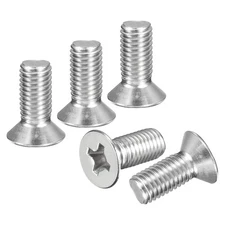 M10-1.5x25 Flat Head Machine Screws -8pcs -304 Stainless Steel -Silver