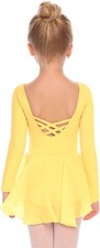 Zaclotre Ballet Leotards for Girls Toddler Classic Long Sleeve 4-5T, Yellow
