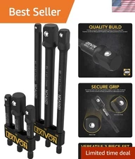 6-Piece Impact Socket Adapter Set with 3" & 6" Extension Bits for Power Drills