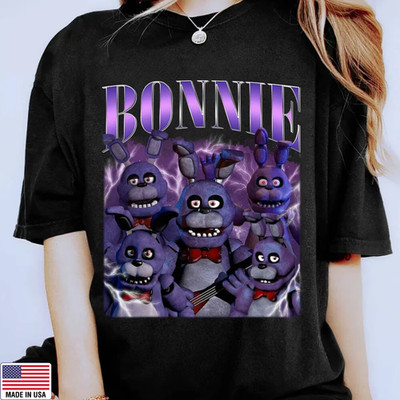 Fnaf Bonnie Shirt, Five Nights at Freddy Shirt, Unisex, Short Sleeve, Fnaf Merch