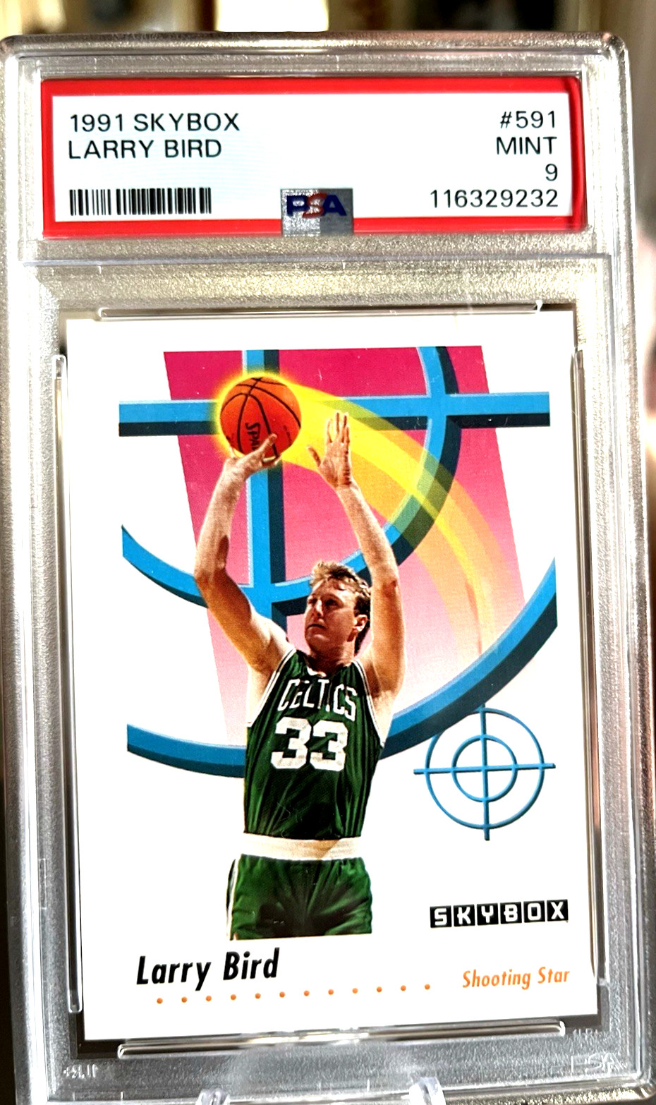 Larry Bird #591 Basketball Cards 1991 Skybox trading card — raw and PSA graded price guide