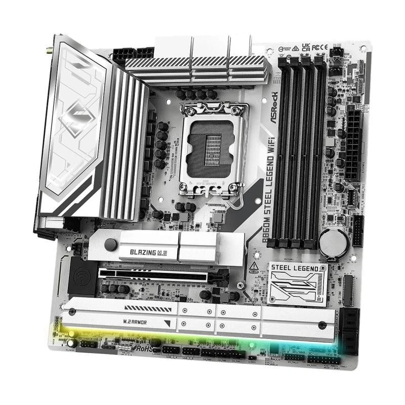 Asrock B860M Steel Legend WiFi Intel B860 LGA 1851 (Socket V1) micro ATX - Immagine 4 di 4