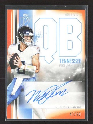 2024 Topps Signature Class Will Levis Veterans Class Orange Auto /50 DV6404