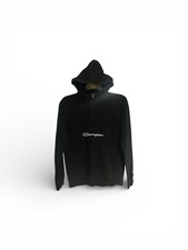Champion 1/4 Zip Hoodie Black Size Small