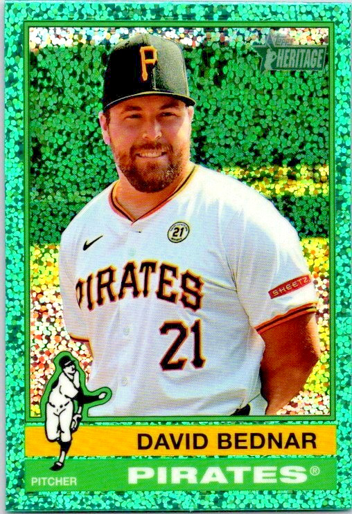 David Bednar Aqua Sparkle Refractor 2025 Topps Heritage #401 FREE SHIP Pirates