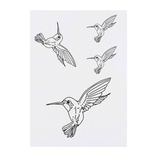 4 x 'Hummingbird' Temporary Tattoos / Transfers TO00001945 