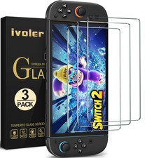 ivoler 3-Pack Screen Protector Tempered Glass for Nintendo Switch 2 Model 202...