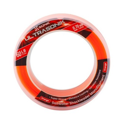 Sonik Ultrasonik Strong Distance Abrasion Shock Leader Mono Orange Sea Fishing