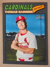 2026 Topps Heritage Dark Gray Border SP #230 Thomas Saggese Cardinals