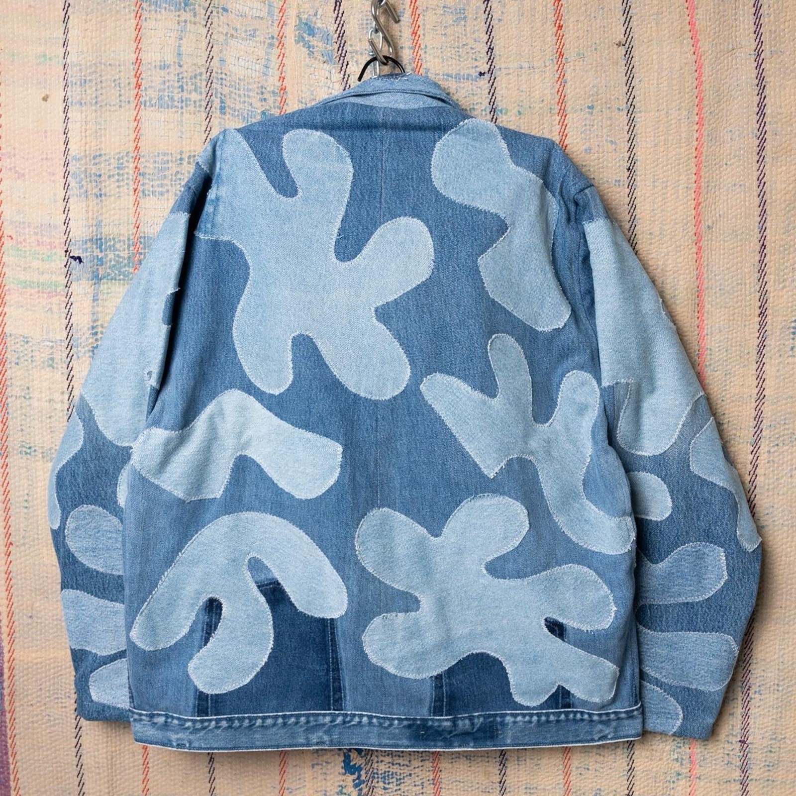 Custom Upcycled patchwork denim jacket - image 2