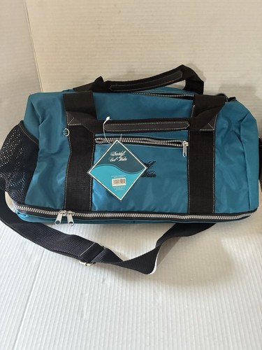 Davidoff Cool Water Duffle Bag Teal Gym Travel Sport Holdall Shoe Compartment