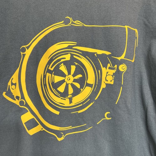 Turbo T-Shirt Mens Size Large Tuning Boost Drift Dragster JDM Track Day - Picture 7 of 14