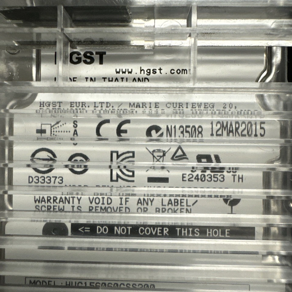 HGST 600Gb HUC156060CSS200 RPM15K SAS 5v O,4 EMC 118000394-02 - Image 4 of 4