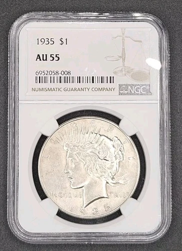 1935 Peace Dollar | NGC AU55