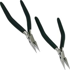 2 Chain Nose Pliers 6 1/2" Plier Hobby Craft Jewelers Jewelry Repair Tools