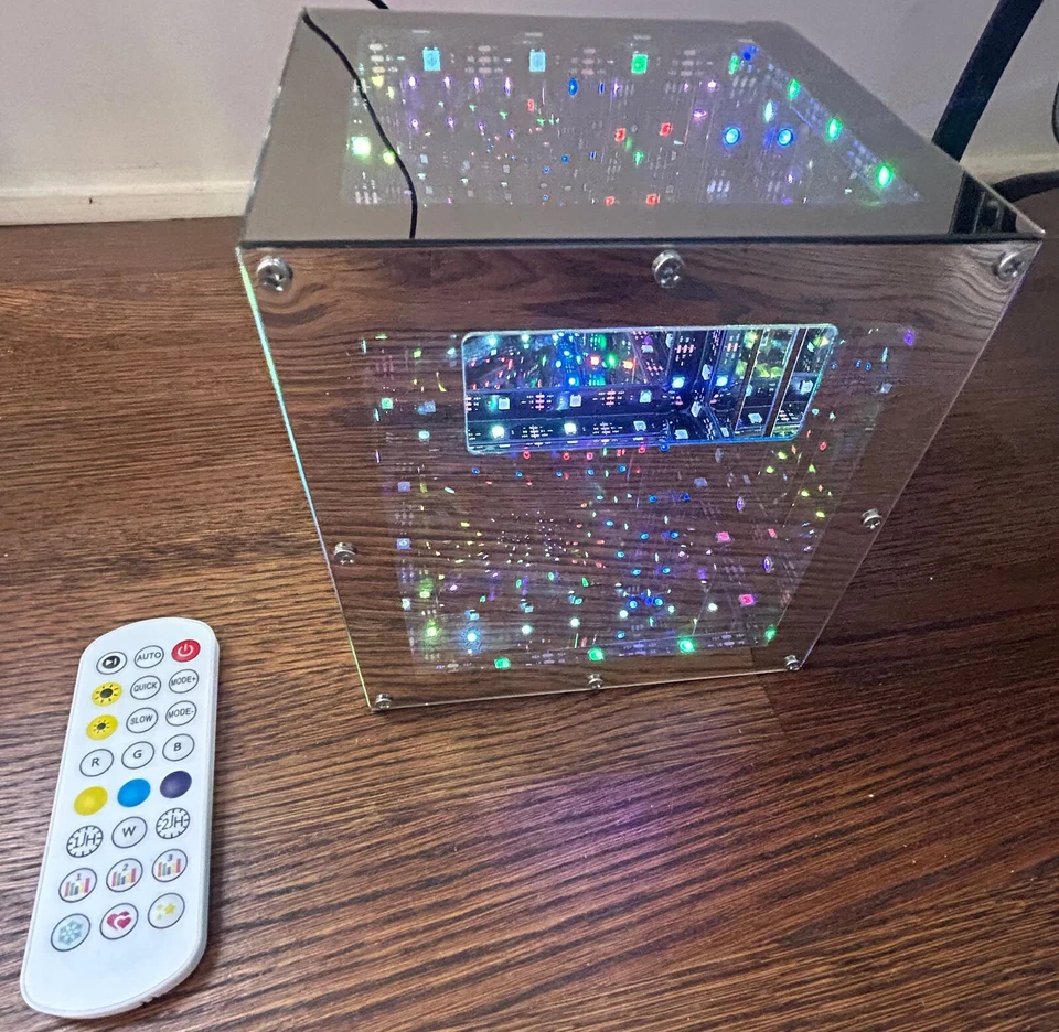 Tesseract Hyper Cube LED Storage Container Box: Hold small electronics + more! - Image 2 of 4