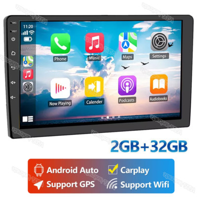 9 Inch 2 DIN Android 13 Carplay Auto Radio Car Stereo GPS NAV WIFI FM USB HD SWC