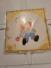 Vintage Raggedy Andy Liftable Print with Decalon Decal Medium