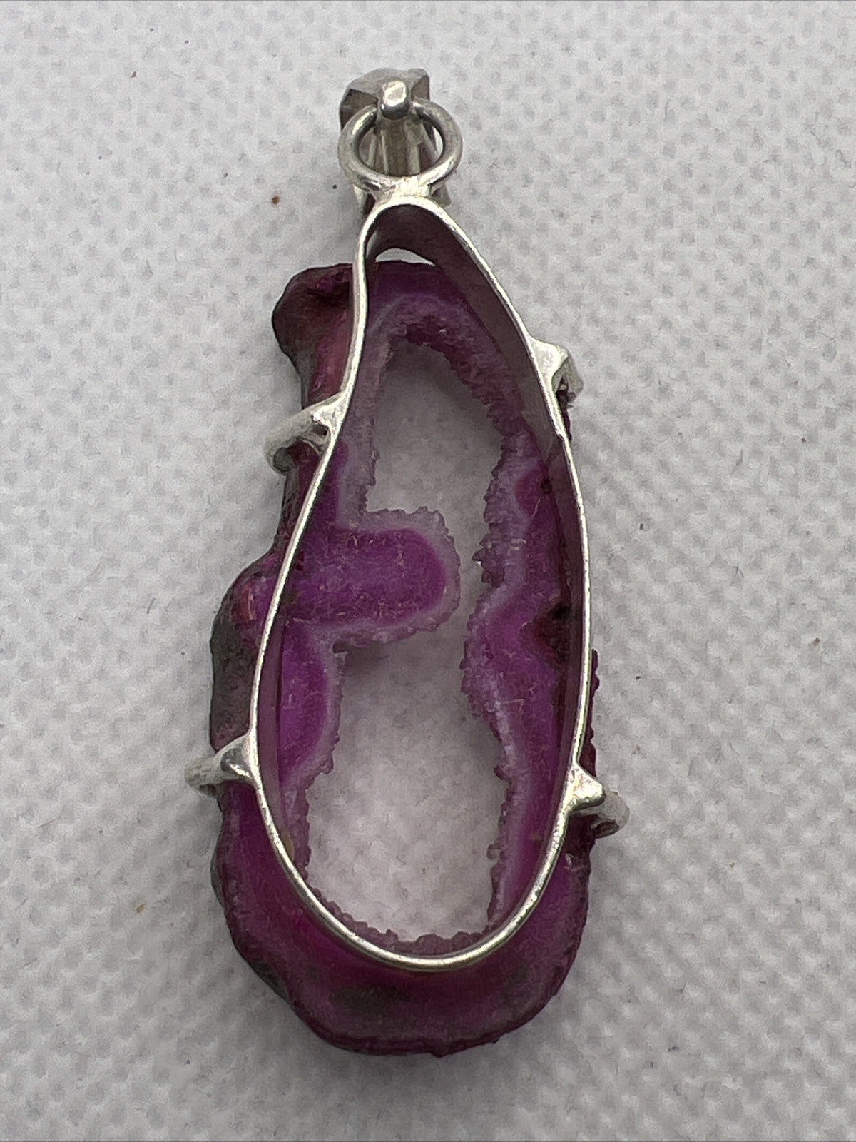 HANDMADE CUTE Solid 925 Sterling Silver Pink Druz… - image 4