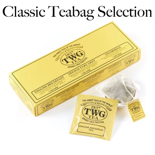 TWG Tea CLASSIC TEABAG SELECTION 15 English Breakfast French Earl Grey Chamomile