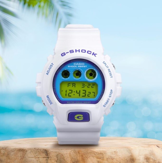 Casio G-Shock DW-6900RCS-7D Vivid White Digital Cool Gloss