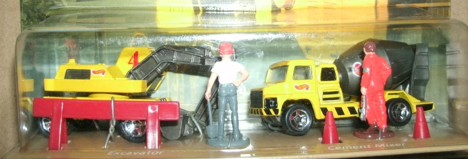 Paquete de acción Hot Wheels 1996 escala 1/64 conjunto de equipo de construcción Mattel 16153 Foto 2 de 3