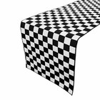 Poly Cotton Race-car 1 Inch Checkerboard Table Runner Kitchen Dining Room Decor