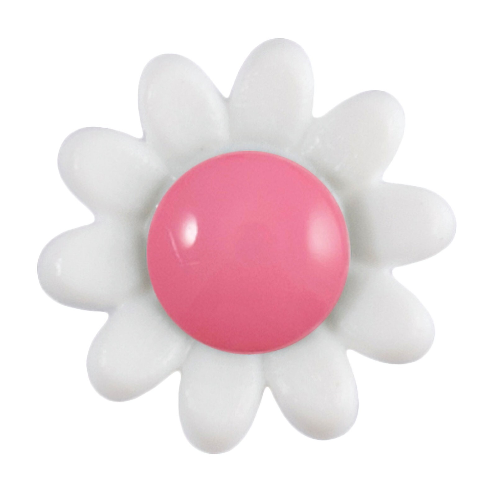 14mm Pink Flower Shank Nylon Buttons, 14mm Shank buttons x 4, 2b1016