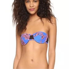 MinkPink Floral underwire bikini top NWT XS