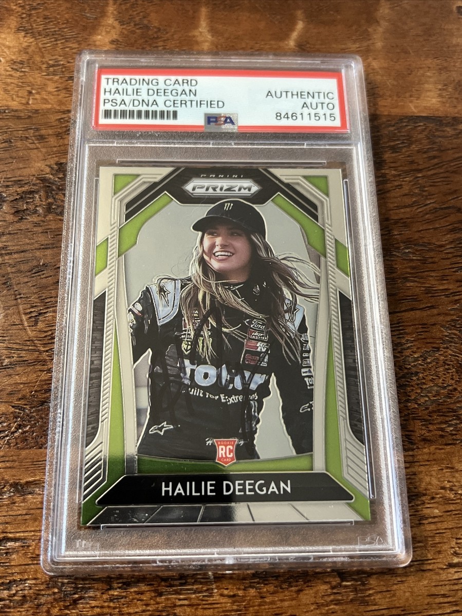 Hailie Deegan IP Signed Prizm Rookie Card PSA DNA Coa Slab NASCAR