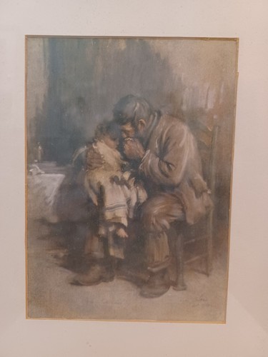 Vintage Original Framed Motherless Sir Samuel Luke Fildes Litho Art Print C1914 - Picture 5 of 18