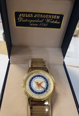 Jules Jurgensen United States Navy Watch 2035 Quartz Gold  display picture 1