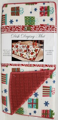 Microfiber Quick Drying Mat (16''x24'') WINTER CHRISTMAS GIFTS, red, BH