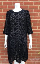 MASAI BLACK VELVET  FLORAL DRESS EVENING SIZE XS 6 8 10