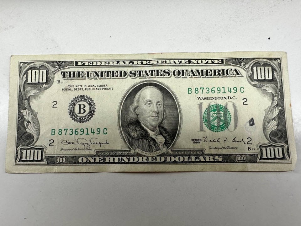Series 1990 100 Dollar Bill Federal Reserve Note Circulated EBay series-1990-100-dollar-bill-federal-reserve-note-circulated-ebay