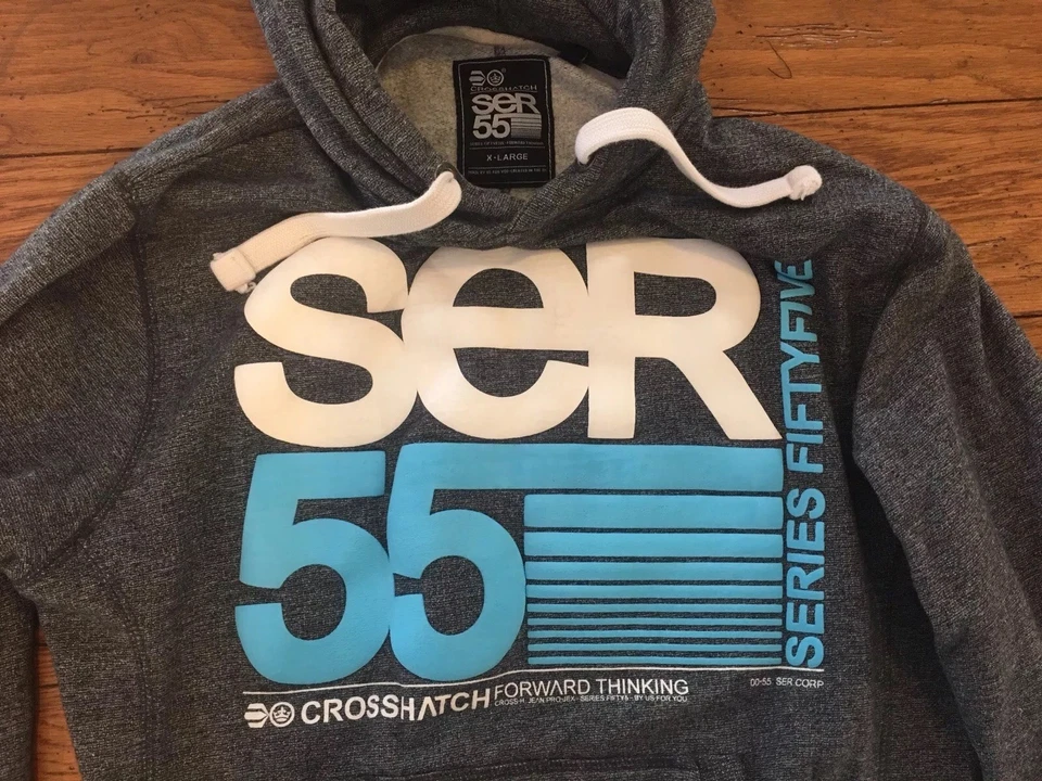 Sudadera con Capucha Crosshatch Ser 55 Series Fiftyfive XL Usada en Excelente Condición (24) Foto 2 de 4