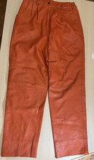 Vintage ILS Italian Leather Women's Straight Leg High Rise Pant States Size 12 
