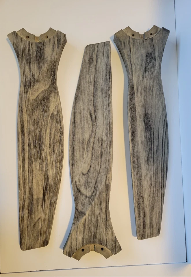 Fanimation B6720-48WE Spitfire Carved Weathered Wood Fan Blades (Set of 3) 48" - Image 3 of 4