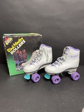 Vintage Rink Master SENECA 7040N Roller Skates Womens Girls Sz 3 White Purple