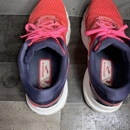 Brooks Womens Launch Pink ~ Blue Running Shoes Sneakers Size 9 B - 1201781B635 - Picture 4 of 12