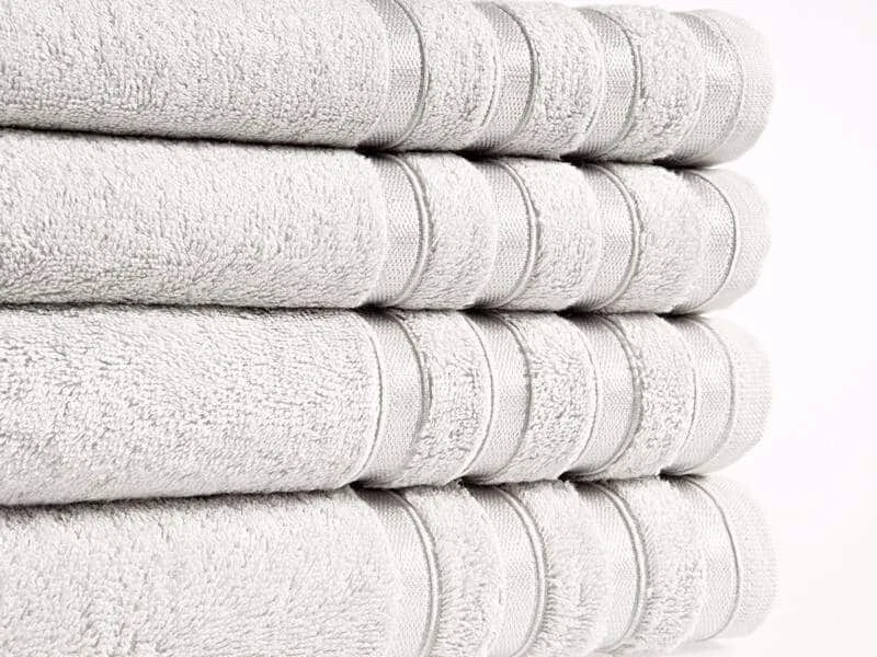 Toalla de baño de bambú sostenible súper suave toalla de mano toalla facial gris hielo claro Foto 2 de 4