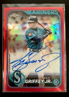 2024 Topps Chrome Ken Griffey jr. Legends Autographs Red Refractor