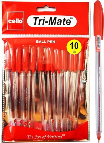 Tri-Mate Medium Point Biros, Cello Ballpoint Pens 1mm - Picture 8 of 8